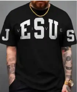 T-Shirt Masculina Jesus Vive Moda Evangélica Camisa Streetwear